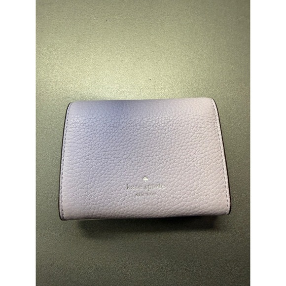 Kate Spade New York Handbags - Kate Spade Kayla Pebbled Leather Small L-Zip Bifold Wallet Light Froz KK056